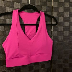 Fabletics hot pink sports bra